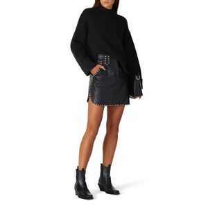 Minkpink Nikkita Stud Faux Leather Skirt Size Small